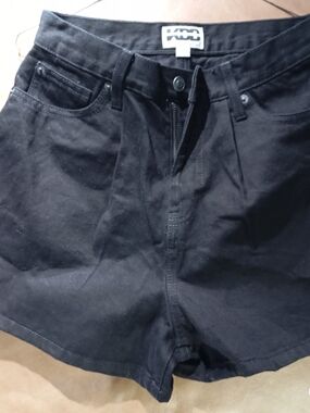 High-Rise Black Women's Shorts with Front Pockets KBB By Kahlana Size 0